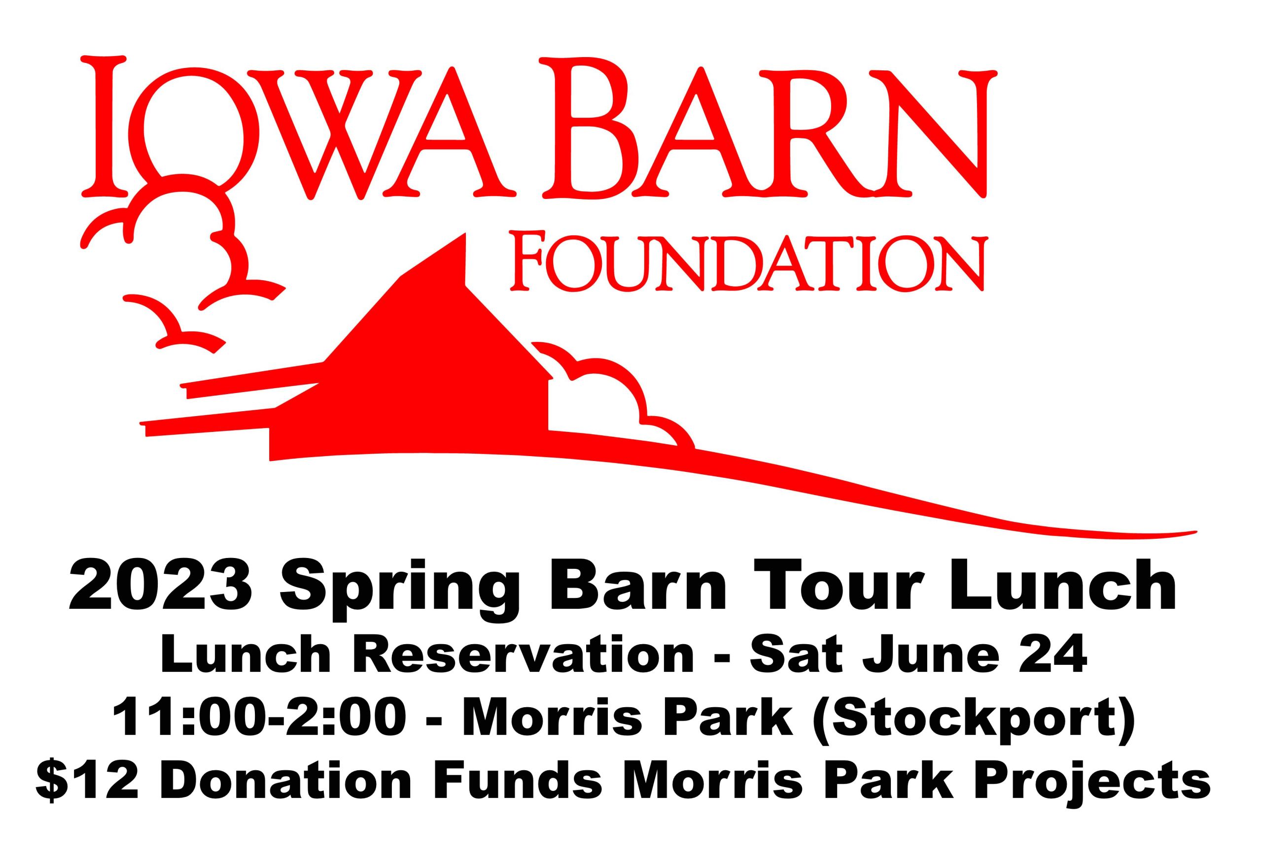 2023 Spring Barn Tour Lunch Reservation – Sat, Jun 24th at Morris Park